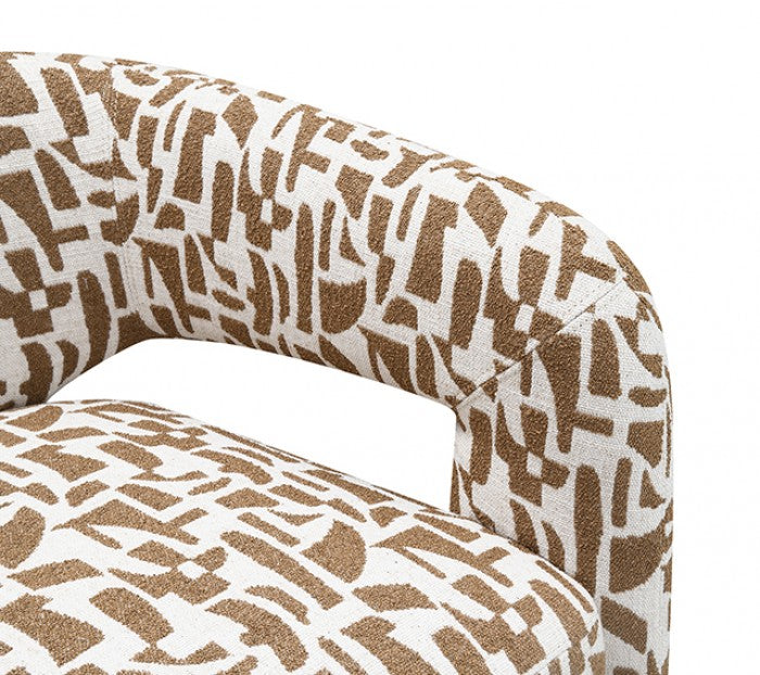 Thimba Abstract Brow Accent Chair