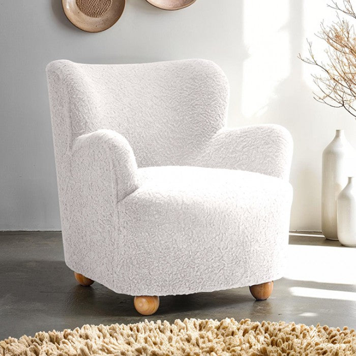 Acaso White Accent Chair
