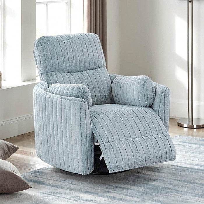 Belper Sky Blue Power Recliner