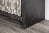 Forger Weathered Black/Silver 4-Door Cabinet