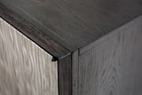 Forger Weathered Black/Silver 4-Door Cabinet