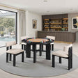 Gaetani Black 5-Piece Dining Room Set