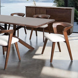 Logstor Rich Walnut 7-Piece Dining Room Set