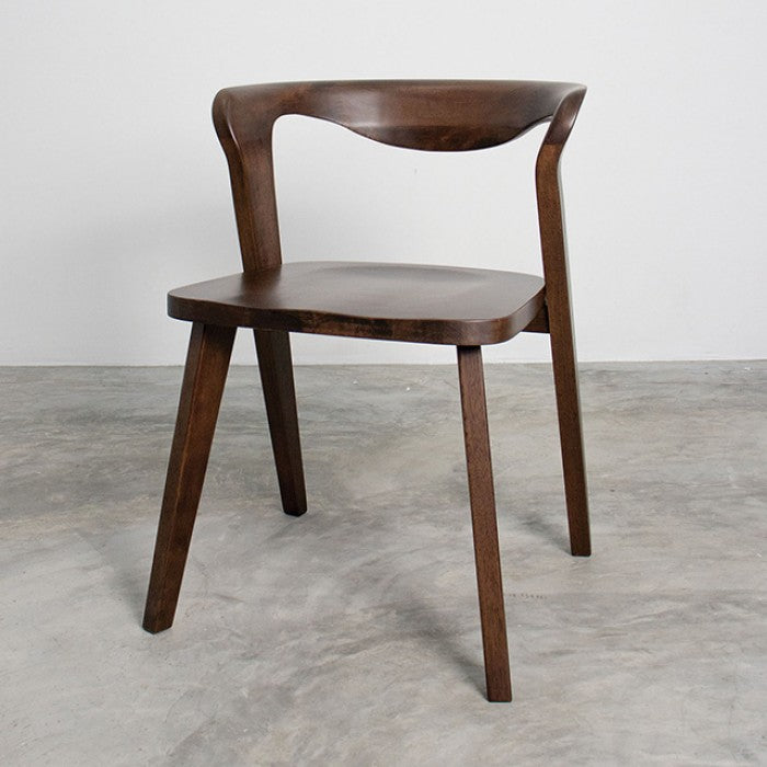 Romont Rich Walnut Side Chair Set of 2