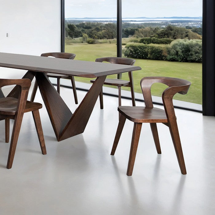 Romont Rich Walnut 7-Piece Dining Room Set by Furniture of America at Eve Furniture