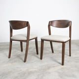Hadsten Rich Walnut Side Chair Set of 2