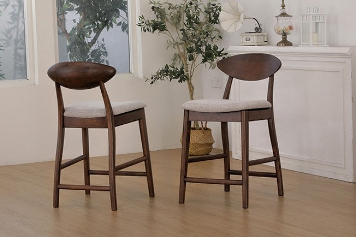 Sargans Rich Walnut Counter Height Chair Set of 2
