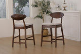 Sargans Rich Walnut Counter Height Chair Set of 2