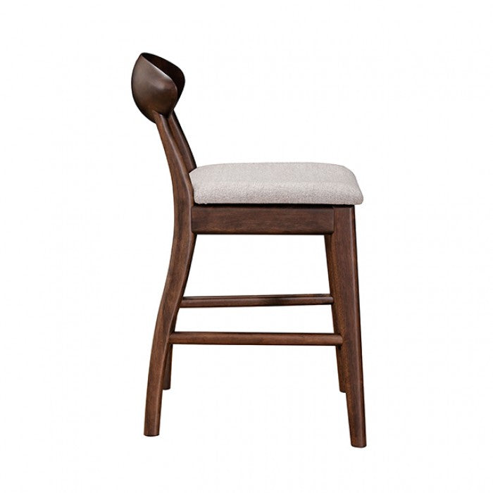Sargans Rich Walnut Counter Height Chair Set of 2