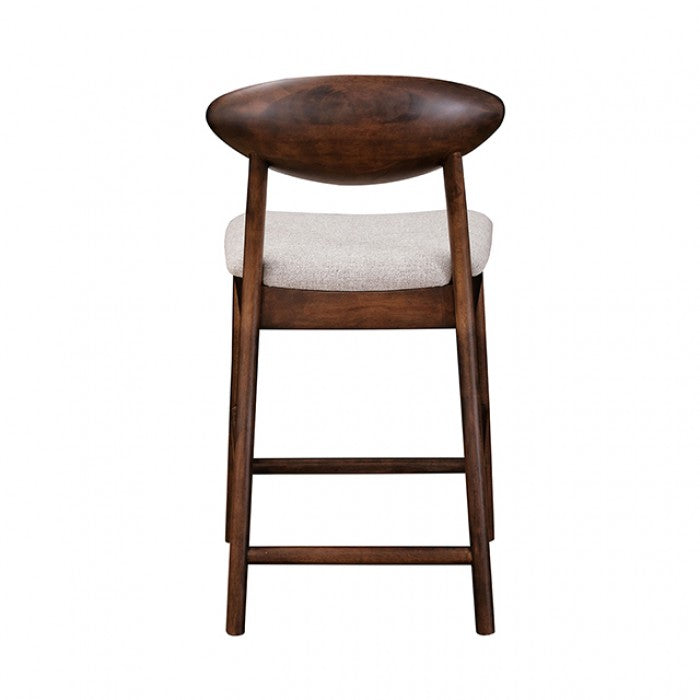 Sargans Rich Walnut Counter Height Chair Set of 2