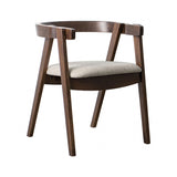 Fortel Natural Sand Fabric Seat Arm Chair Set of 2