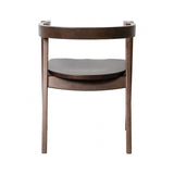 Fortel Walnut Fabric Seat Arm Chair Set of 2