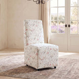 Durham Chinoiserie White/Pink Dining Chair