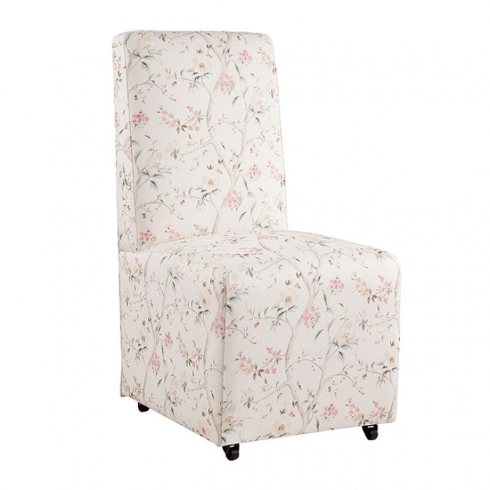 Durham Chinoiserie White/Pink Dining Chair