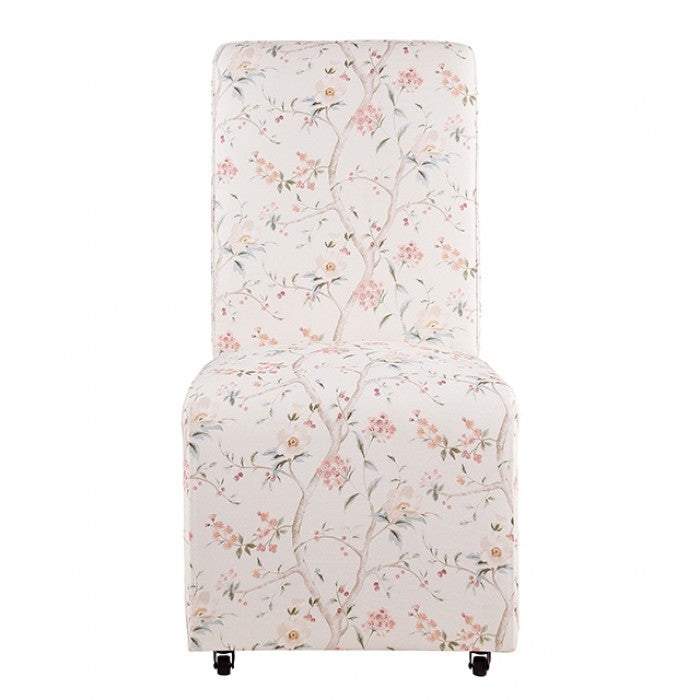 Durham Chinoiserie White/Pink Dining Chair