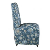 Durham Jacobean Floral Peacock Blue Dining Chair