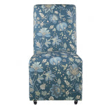 Durham Jacobean Floral Peacock Blue Dining Chair