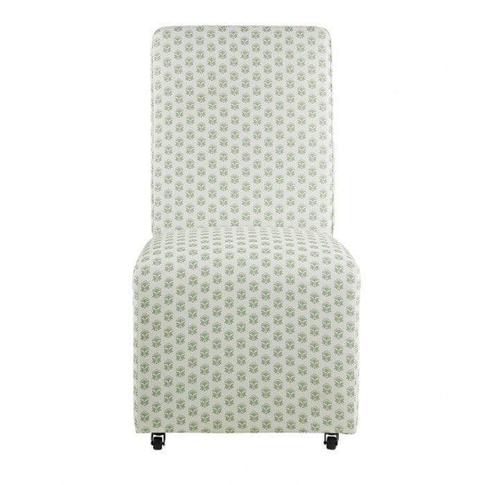Durham Seaside Cabbage Rose Green/White Dining Chair