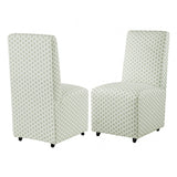 Durham Seaside Cabbage Rose Green/White Dining Chair