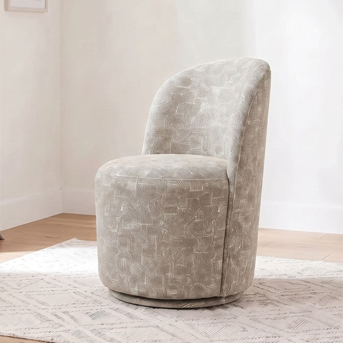 Vara Oatmeal Beige Dining Swivel Chair Set of 2