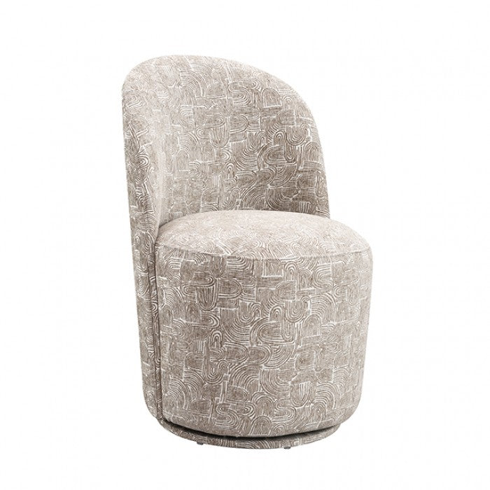 Vara Oatmeal Beige Dining Swivel Chair Set of 2