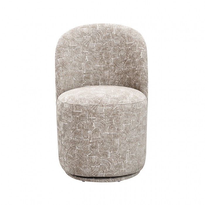 Vara Oatmeal Beige Dining Swivel Chair Set of 2