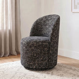 Vara Onyx Black Dining Swivel Chair Set of 2