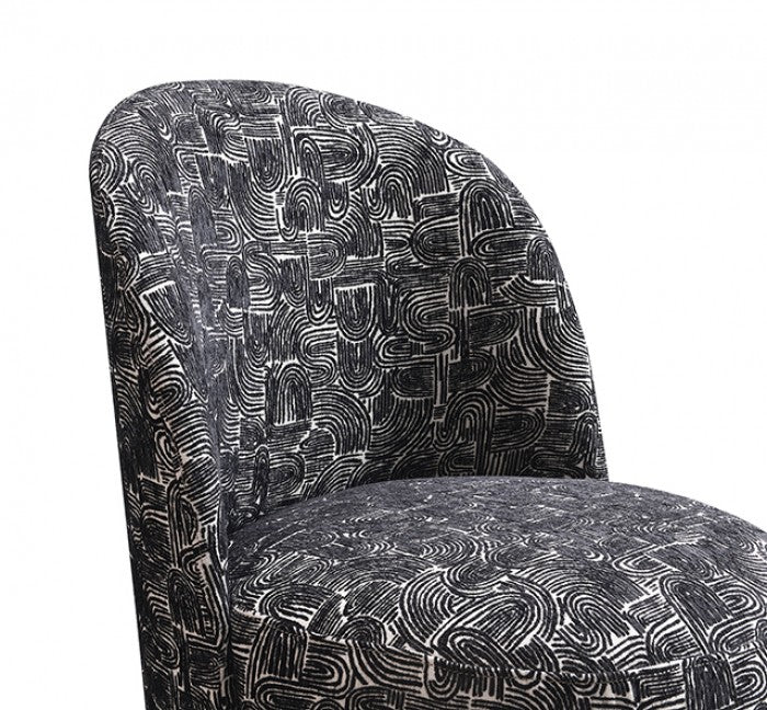 Vara Onyx Black Dining Swivel Chair Set of 2