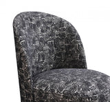 Vara Onyx Black Dining Swivel Chair Set of 2