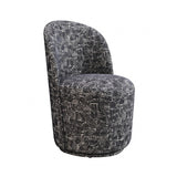 Vara Onyx Black Dining Swivel Chair Set of 2