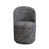 Vara Onyx Black Dining Swivel Chair Set of 2