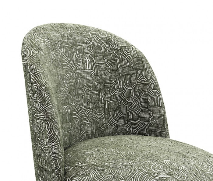 Vara Olive Green Dining Swivel Chair Set of 2