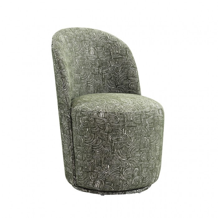 Vara Olive Green Dining Swivel Chair Set of 2