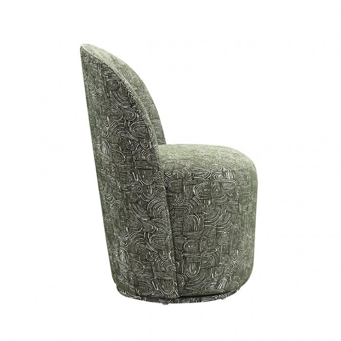Vara Olive Green Dining Swivel Chair Set of 2