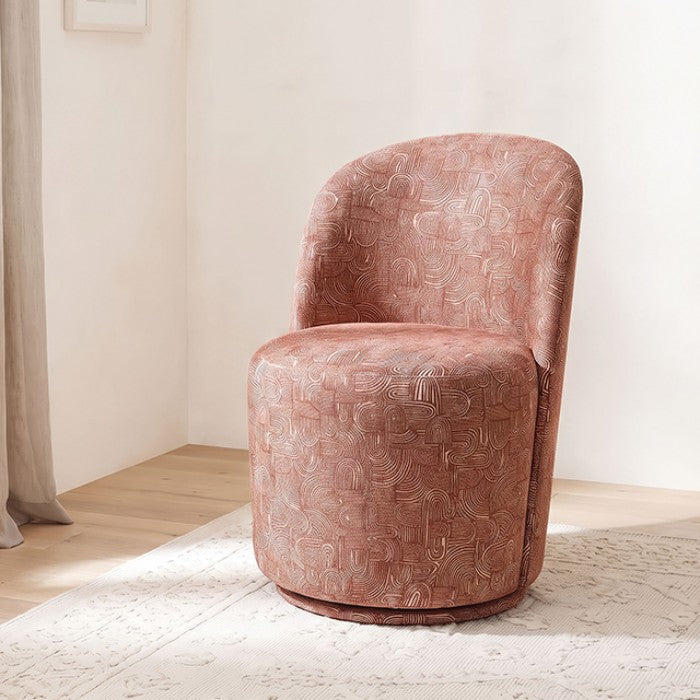 Vara Rust Orange Dining Swivel Chair Set of 2