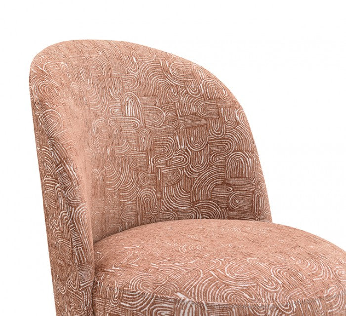 Vara Rust Orange Dining Swivel Chair Set of 2