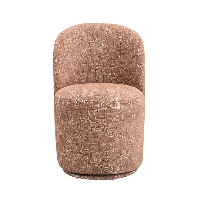 Vara Rust Orange Dining Swivel Chair Set of 2