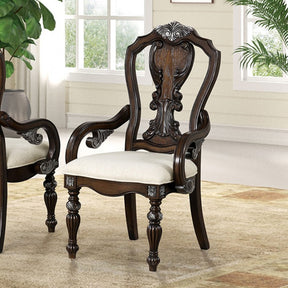 Promenade Dark Brown Arm Chair Set of 2 by Furniture of America at Eve Furniture