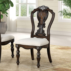 Promenade Dark Brown Side Chair Set of 2 by Furniture of America at Eve Furniture