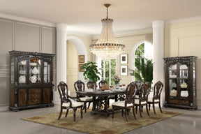 Promenade Dark Brown 7-Piece Dining Room Set by Furniture of America at Eve Furniture