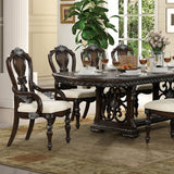 Promenade Dark Brown 7-Piece Dining Room Set by Furniture of America at Eve Furniture
