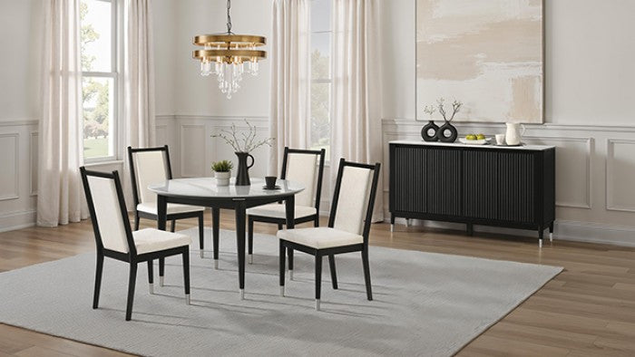 Maidstone Black/White Side Chair Set of 2