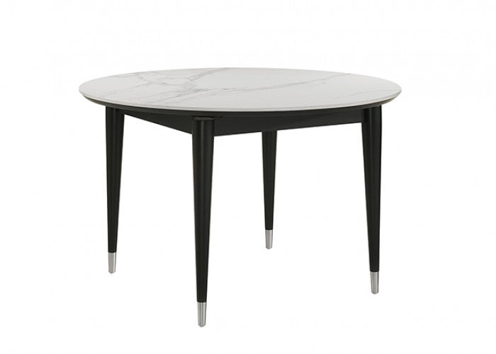 Maidstone Black/White Round 5-Piece Dining Room Set