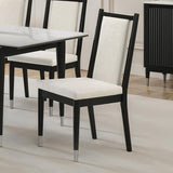 Maidstone Black/White Side Chair Set of 2