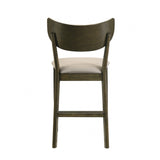 Huttwil Dark Walnut/Beige Counter Height Chair Set of 2