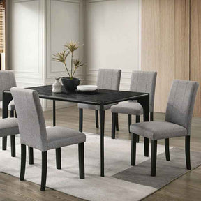 Amelio Black/Gray 7-Piece Dining Room Set
