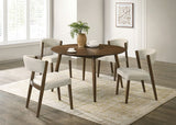 Raissa Walnut 5-Piece Round Dining Table Set by Furniture of America at Eve Furniture