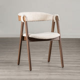 Ebikon Walnut/Beige Side Chair Set of 2