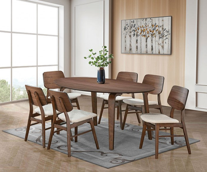 Narvik Walnut/Beige Side Chair Set of 2