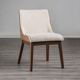 Viken Walnut/Beige Side Chair Set of 2